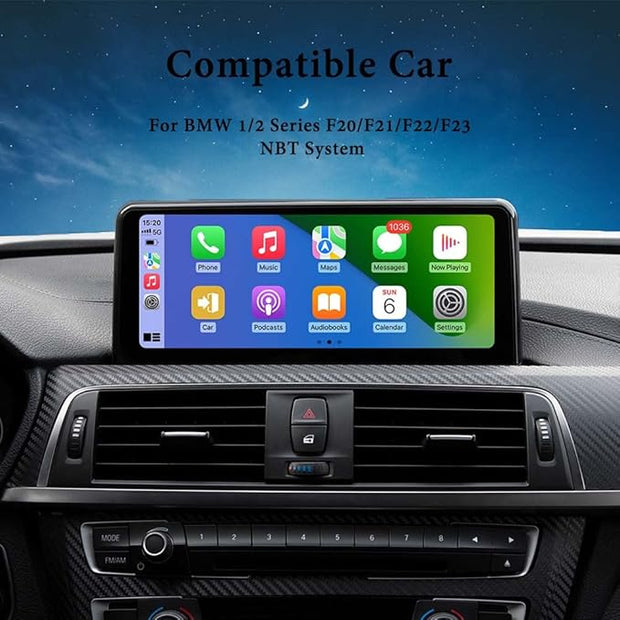 10.25'/12.3' Wireless CarPlay Android Auto For BMW 2012-2015