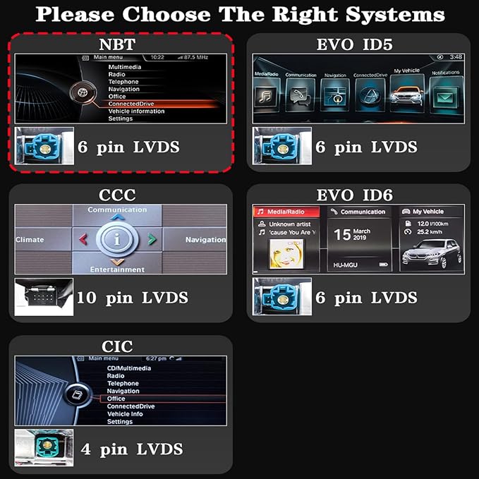 10.25'/12.3' Wireless CarPlay Android Auto For BMW 2012-2015