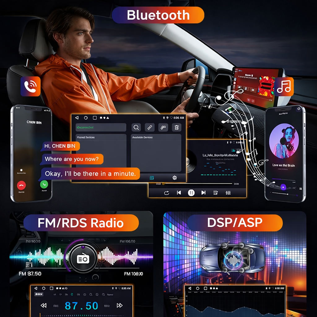 7" Android 13 Carplay Android Auto For Fiat 500 2007-2015