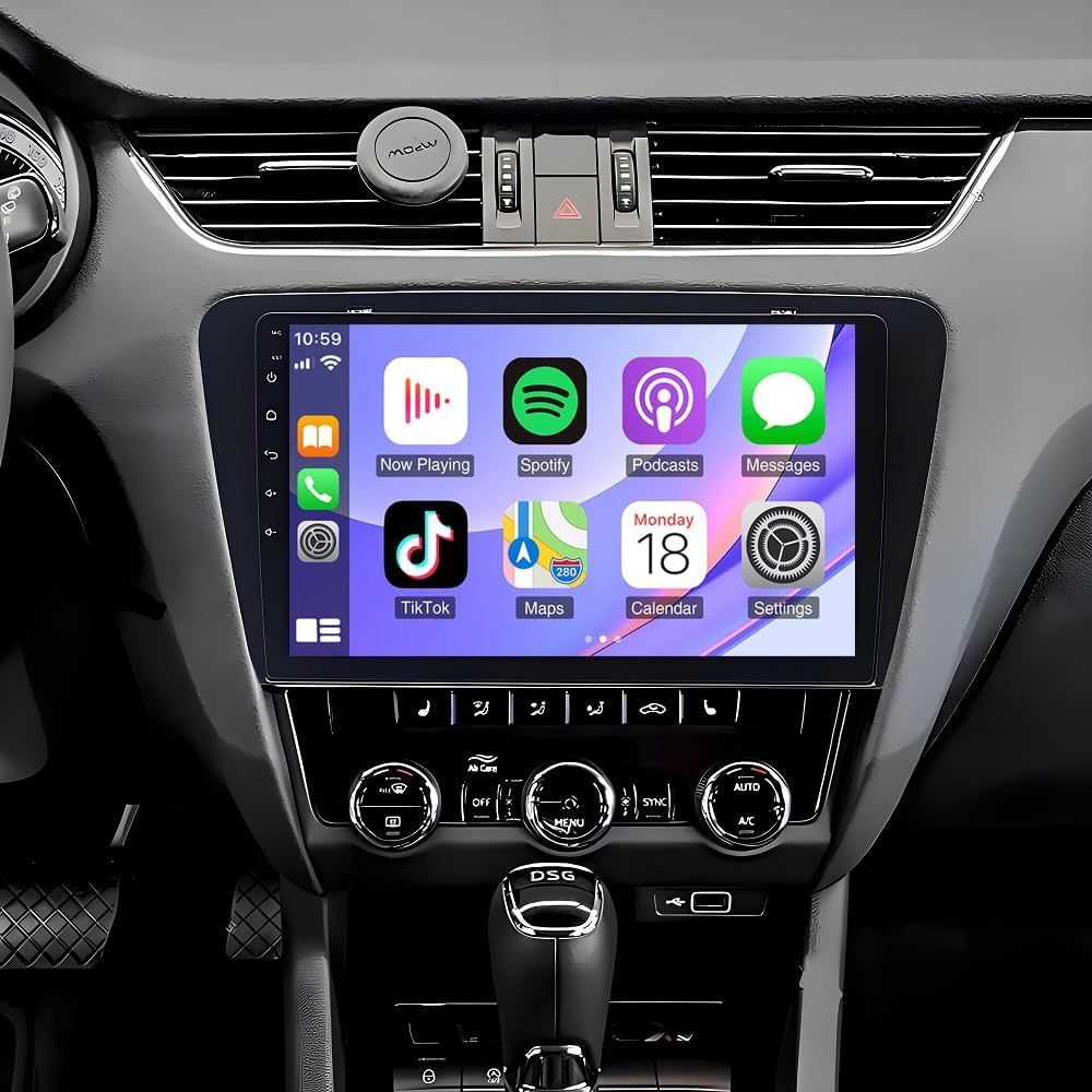 Wireless CarPlay & Android Auto Touchscreen Head Unit (PX7) – Skoda Octavia Mk3 (2013–2018)