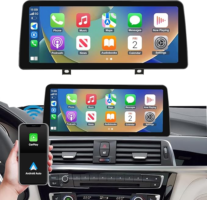 10.25'/12.3' Wireless CarPlay Android Auto For BMW 2012-2015