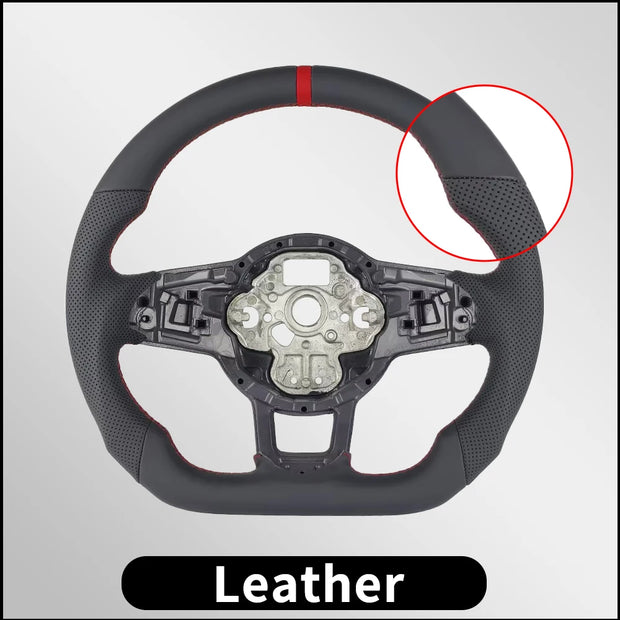 Carbon Fiber Steering Wheel Upgrade (Perforated Leather) – VW Golf 7/7.5 / GTI / GTE / GLI / Tiguan (2013–2019)