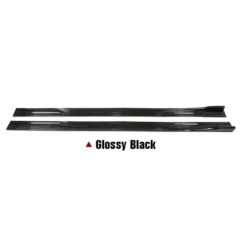Universal Side Skirt Extensions For Audi (Gloss Black/Carbon)