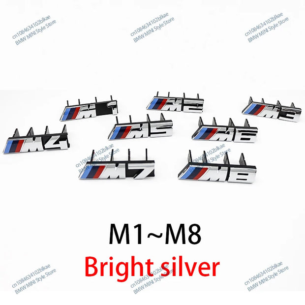 BMW M-Style Front Grille Badge Emblem (Clip-In “M” Logo)