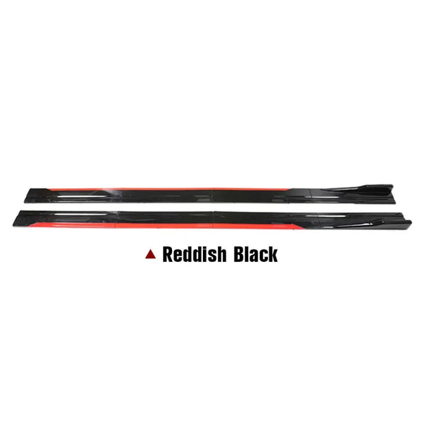 Universal Side Skirt Extensions For Audi (Gloss Black/Carbon)