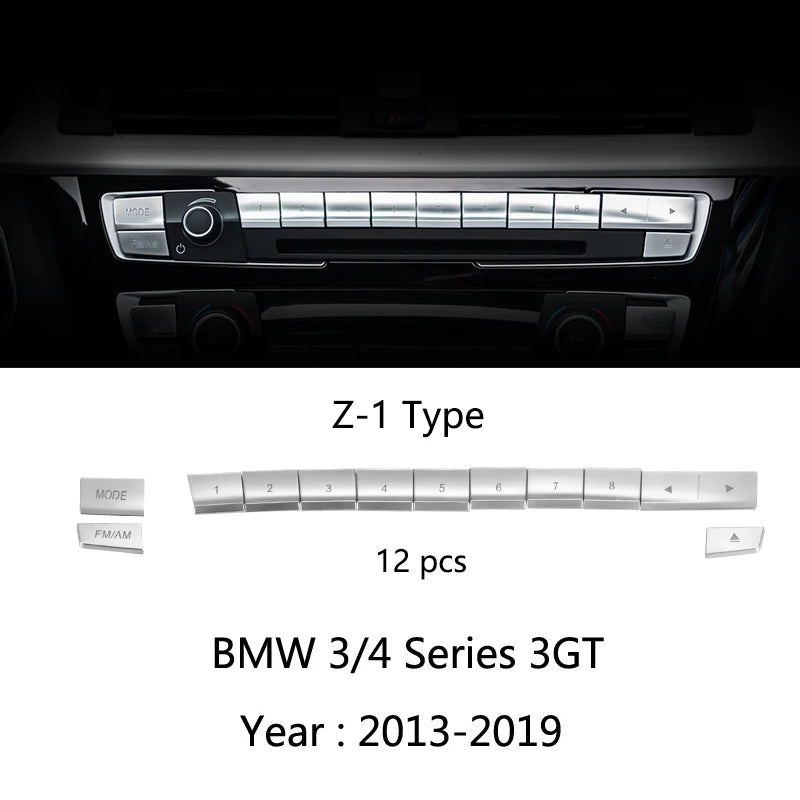 BMW 3/4 Series Centre Console / Gear-Shift Trim Sticker (Carbon-look)