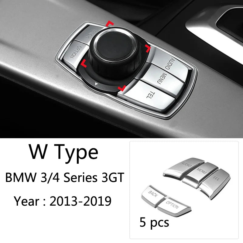 BMW 3/4 Series Centre Console / Gear-Shift Trim Sticker (Carbon-look)