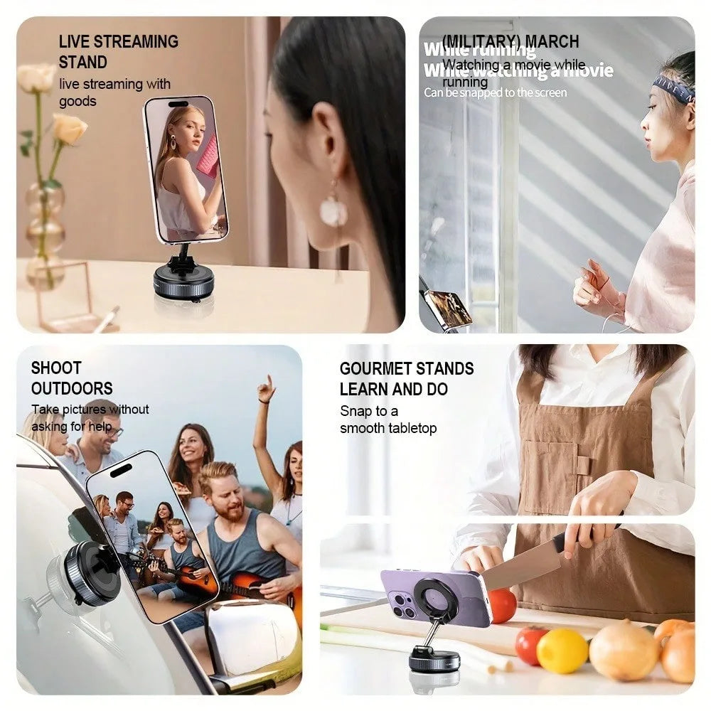 Magnetic Car Phone Holder with 360° Rotation & Foldable Design