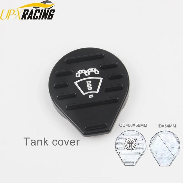 Aluminium Engine Bay Cap Covers (Oil + Coolant + Washer) – Red/Black