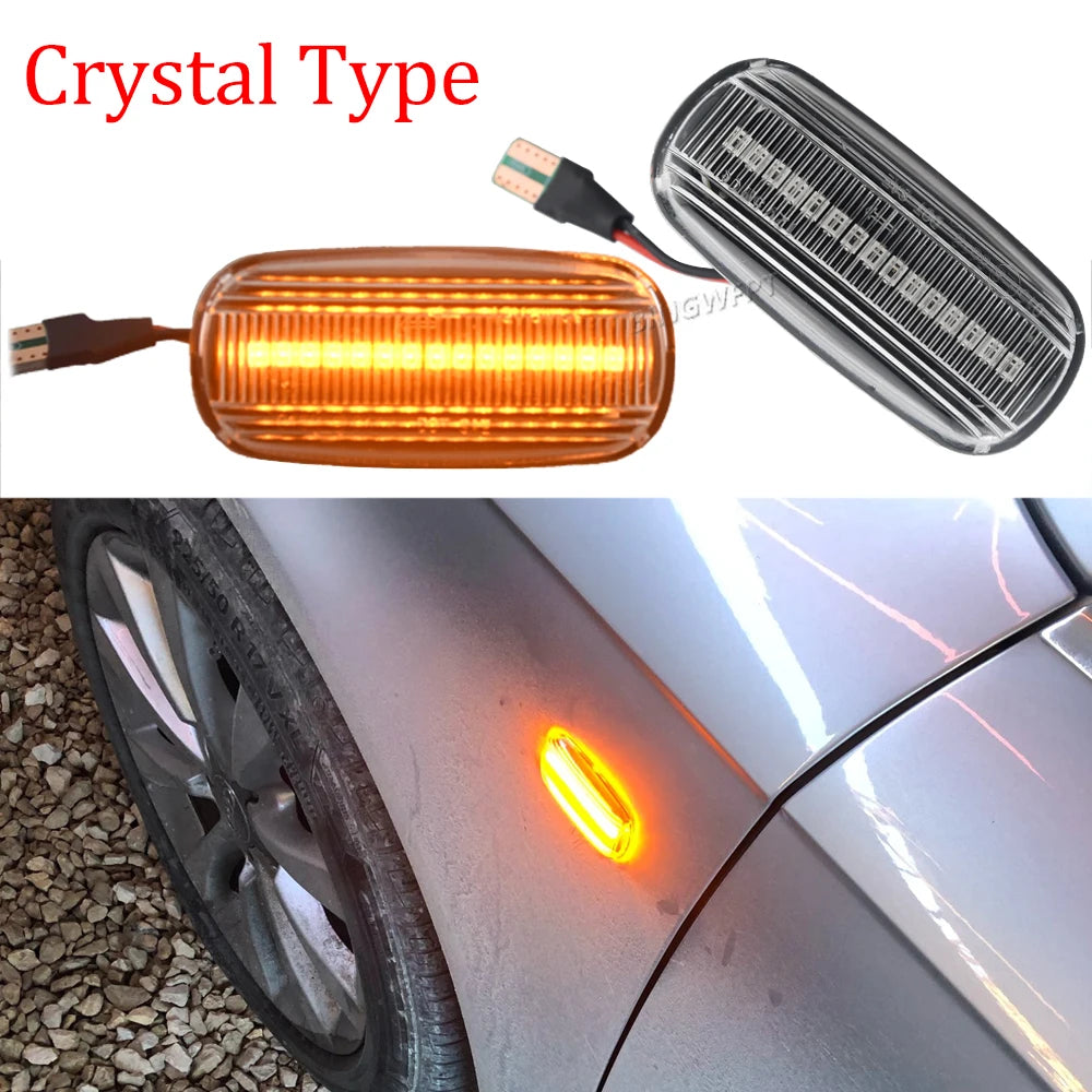 Audi LED Side Marker / Wing Repeater Lights (Smoked Lens, Amber)