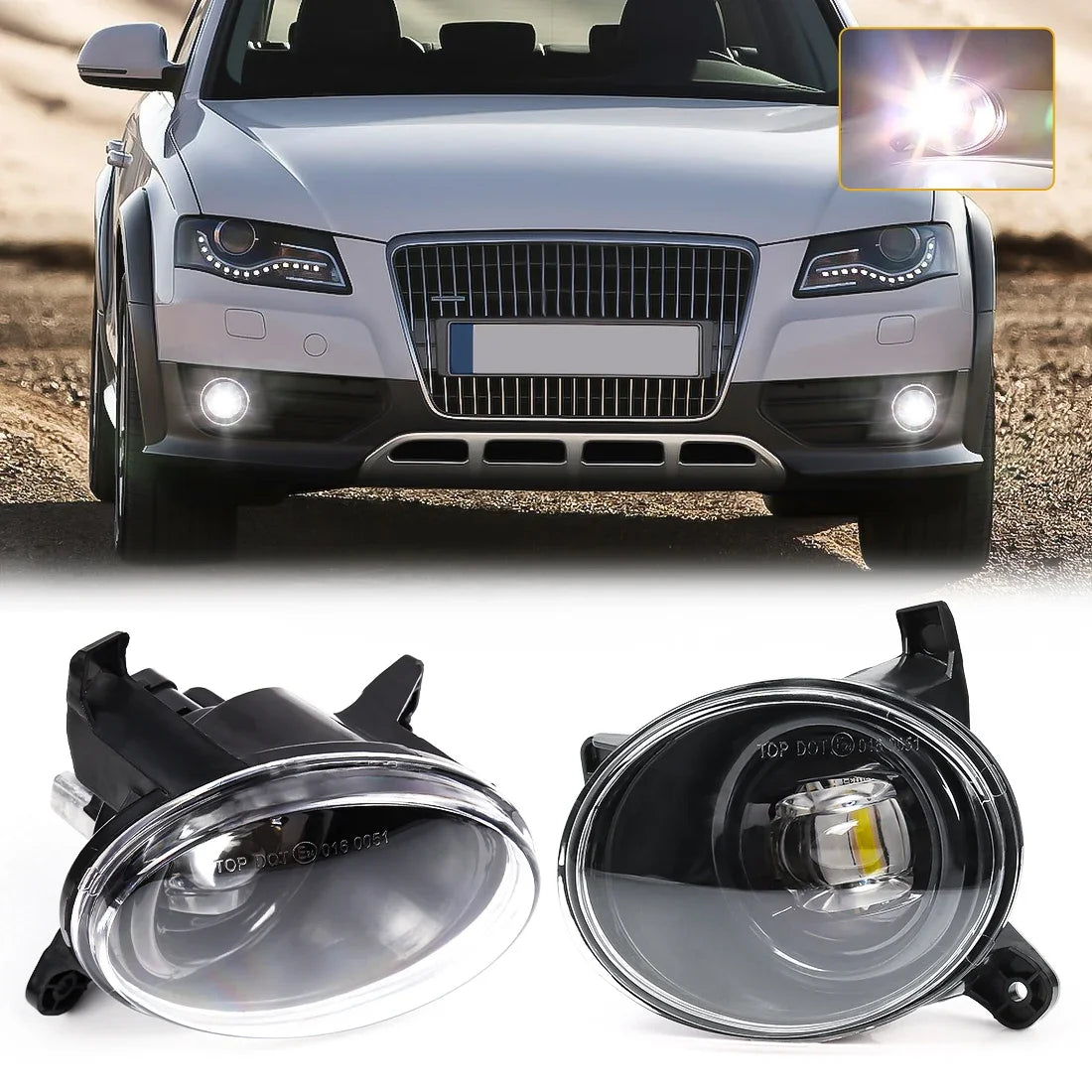 Audi LED Fog Lights with DRL – LED White (Pair)