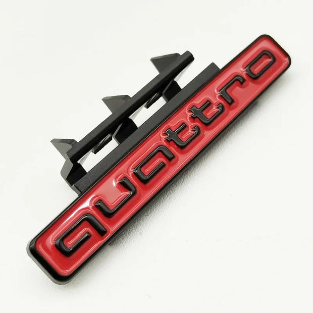 Audi “quattro” Front Grille Emblem Badge – 95mm (3D ABS)