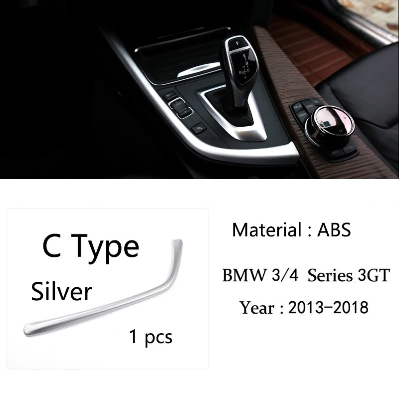 BMW 3/4 Series Centre Console / Gear-Shift Trim Sticker (Carbon-look)