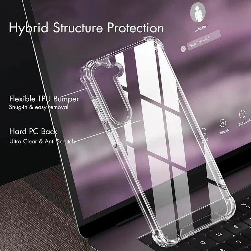 Clear Shockproof Case For Samsung Galaxy S21-S25 A33-A56