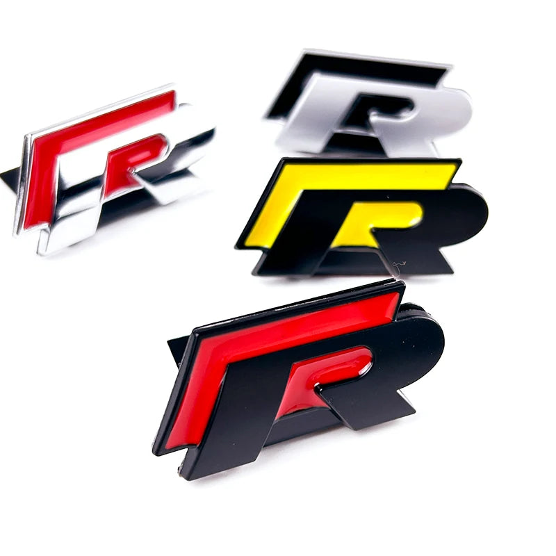3D Metal R Badge Car Grille Emblem Sticker – Volkswagen