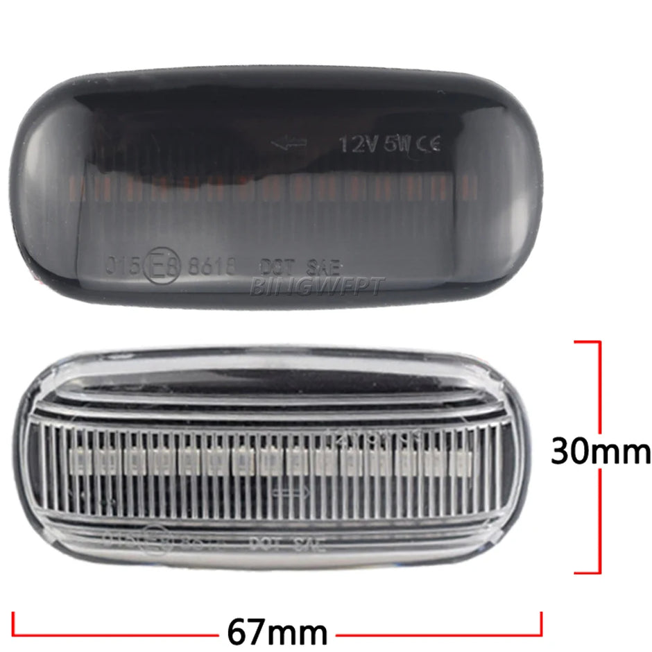 Audi LED Side Marker / Wing Repeater Lights (Smoked Lens, Amber)