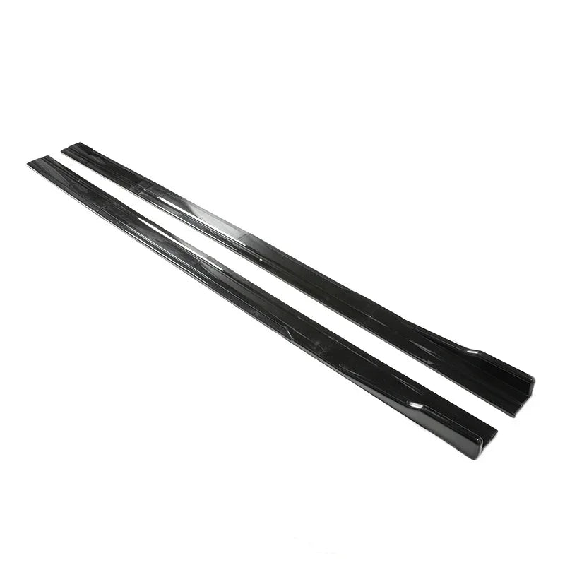 Universal Side Skirt Extensions For Audi (Gloss Black/Carbon)