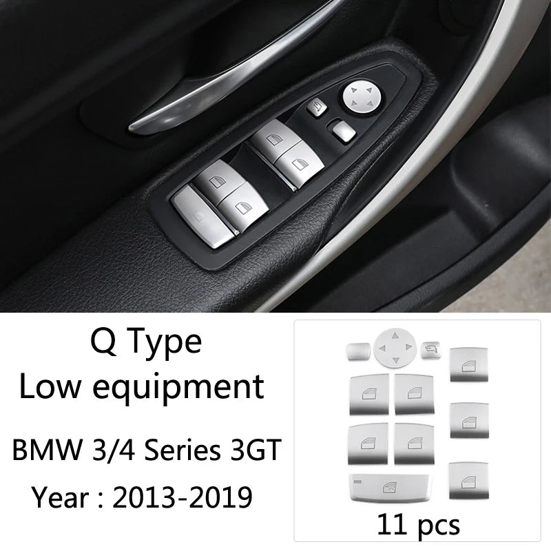 BMW 3/4 Series Centre Console / Gear-Shift Trim Sticker (Carbon-look)