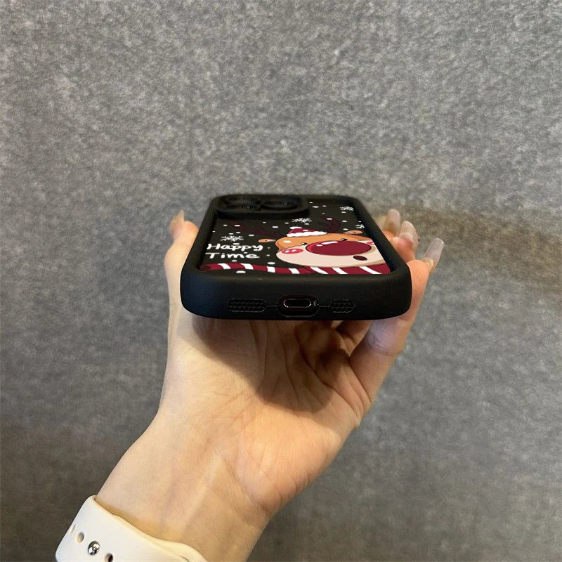 Christmas Deer Phone Case For iPhone 7-17 Soft Cover