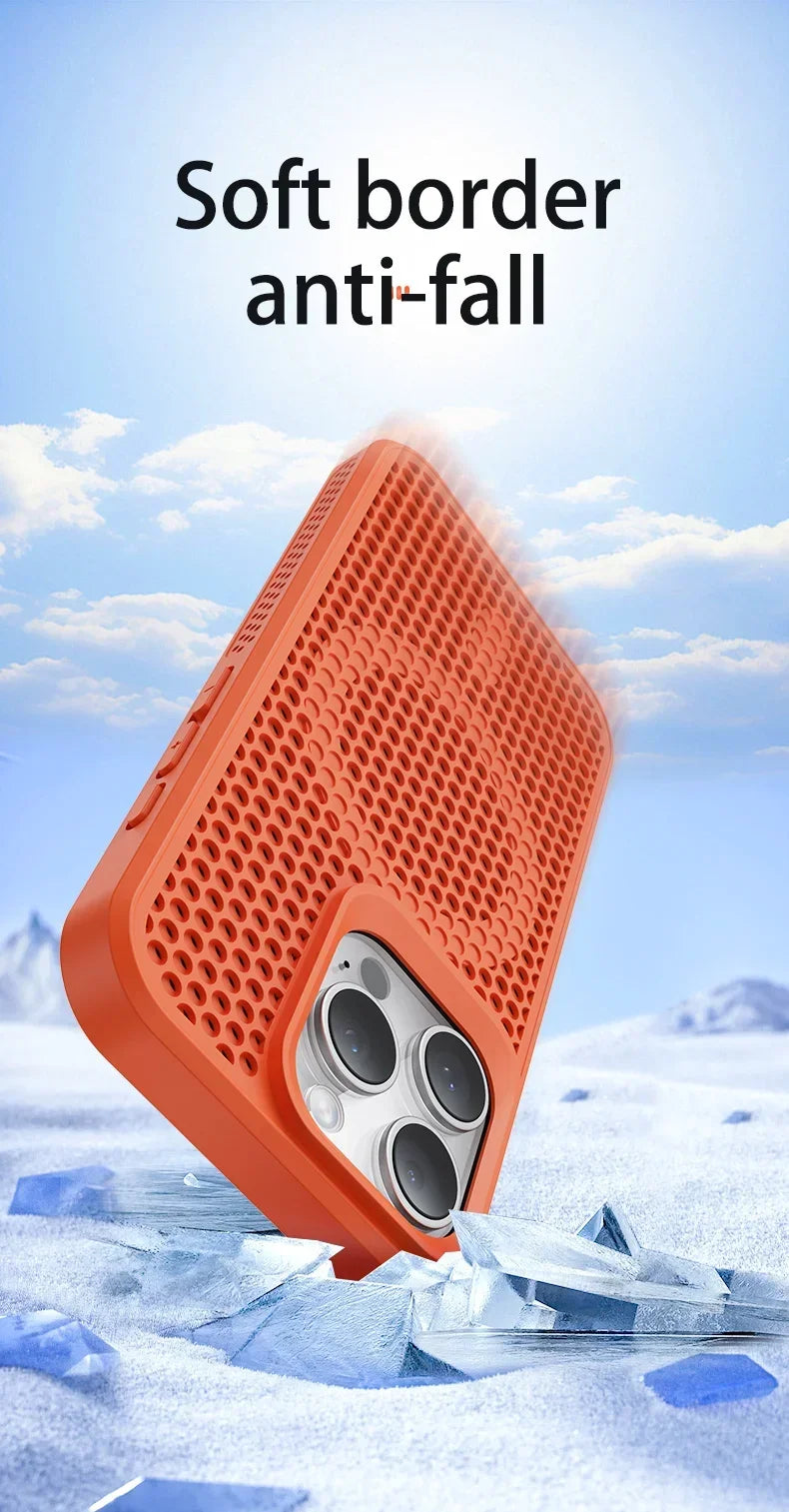 Cooling Phone Case For iPhone 11-17 Hard Back Magnetic For Magsafe