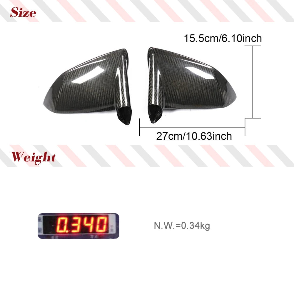Lamborghini Gallardo (2008–2014) Real Dry Carbon Side Mirror Cover Caps
