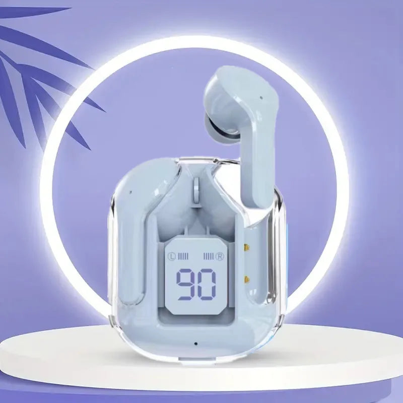 T2 Wireless Earphones Transparent LED Digital Display