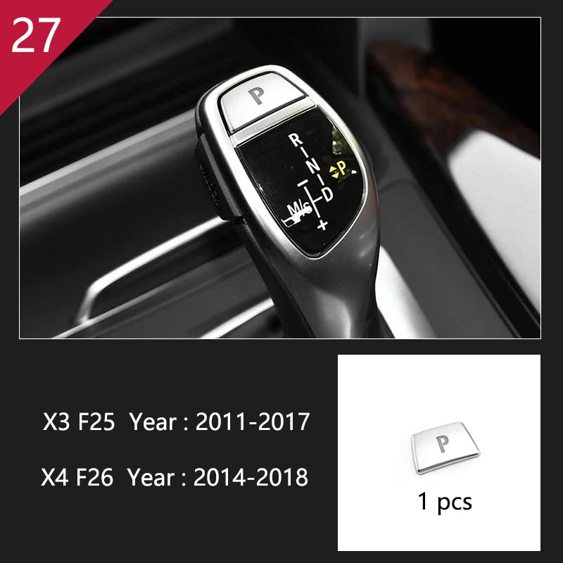 Carbon Fibre Interior Trim Sticker Set (Gearshift / AC / CD / Door Trim) – BMW X3 F25 / X4 F26