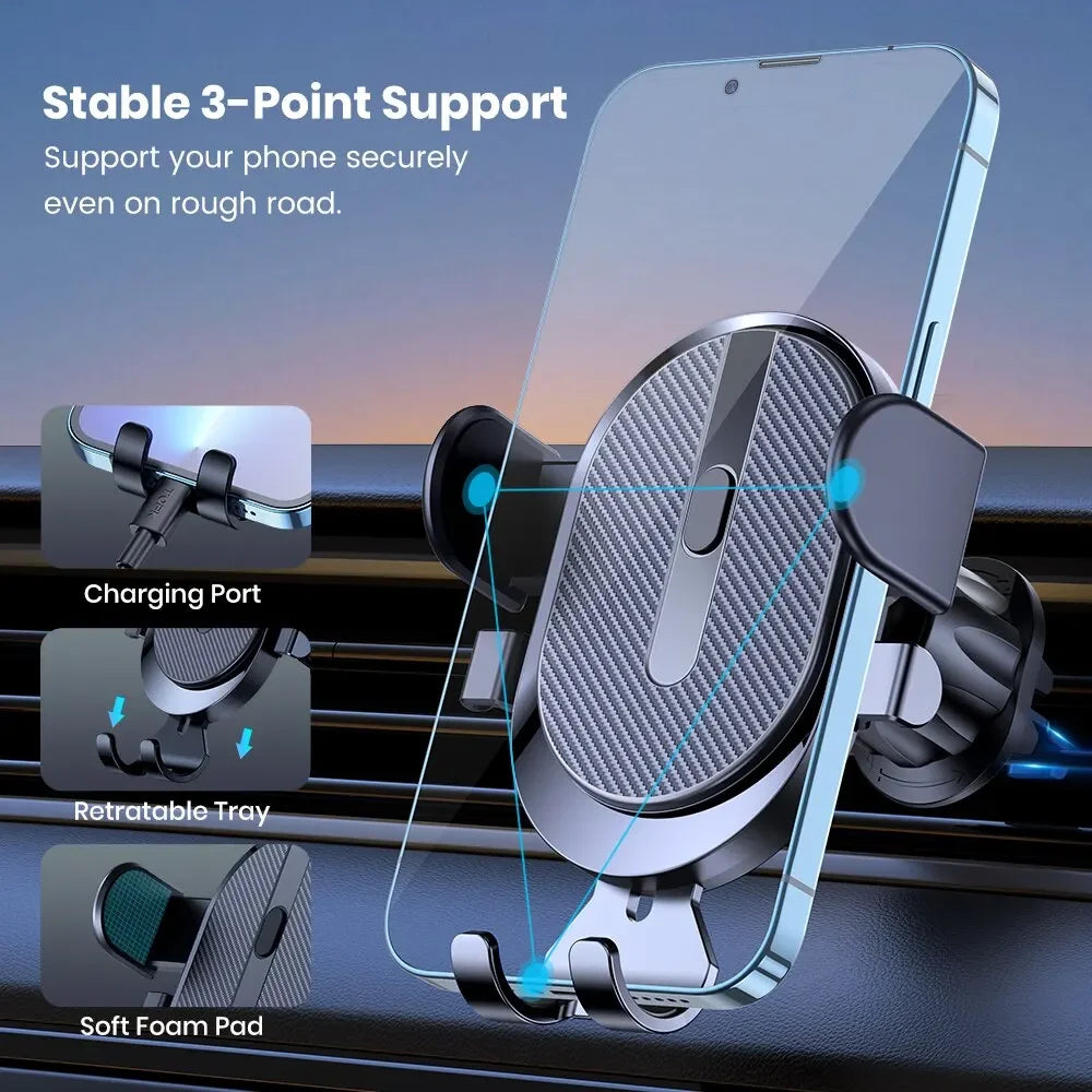 Mobile Phone Holder Air Outlet  Solid Metallic Material