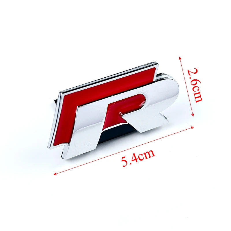 3D Metal R Badge Car Grille Emblem Sticker – Volkswagen