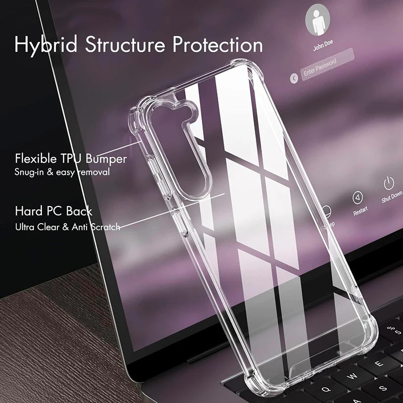 Clear Shockproof Case For Samsung Galaxy S21-S25 A33-A56