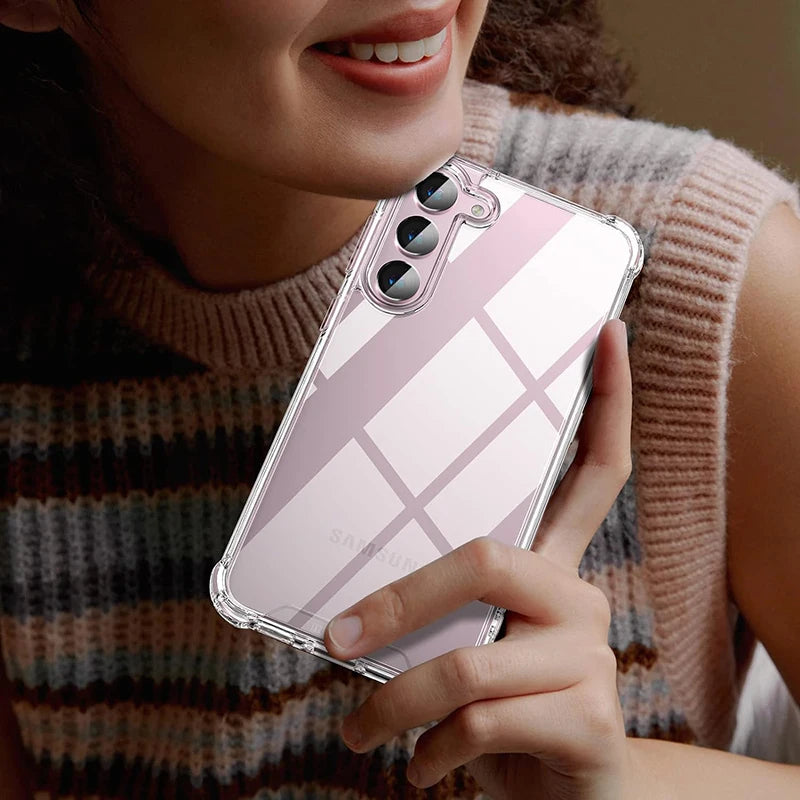 Clear Shockproof Case For Samsung Galaxy S21-S25 A33-A56
