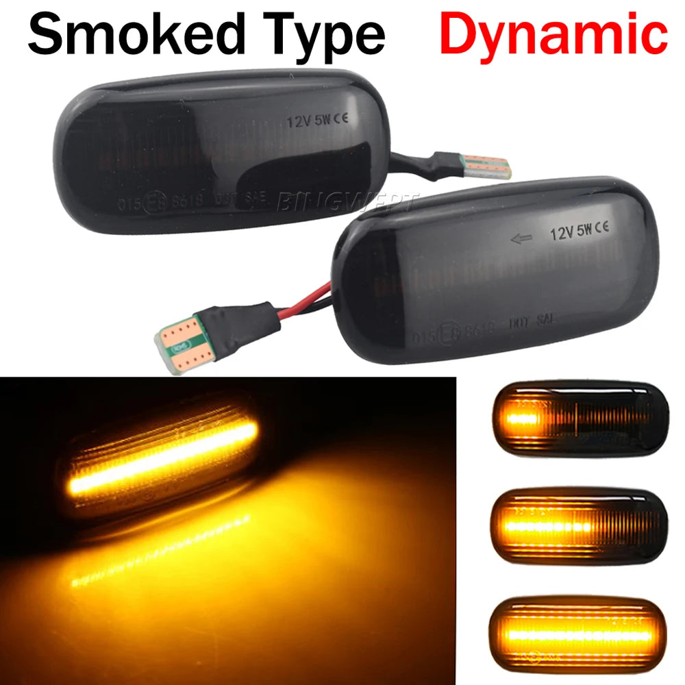 Audi LED Side Marker / Wing Repeater Lights (Smoked Lens, Amber)