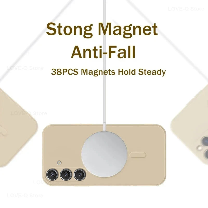 Magsafe Magnetic Case For Samsung Galaxy S23-S25 Soft Silicone Case