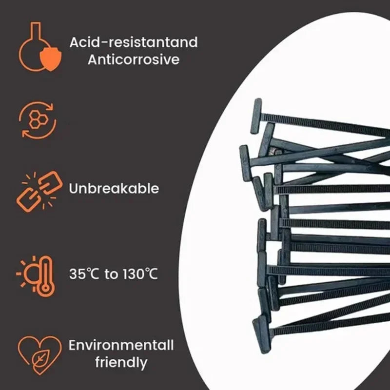 Universal Nylon Cable Tie Buckle Fastener Clips (Wire & Loom Retainers)