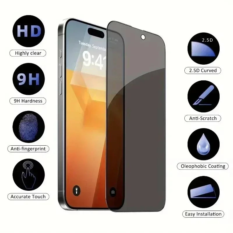 5Pcs Privacy Screen Protector For iPhone X-17