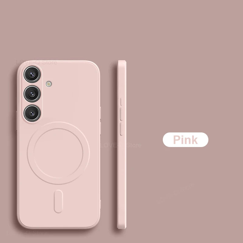 Magsafe Magnetic Case For Samsung Galaxy S23-S25 Soft Silicone Case