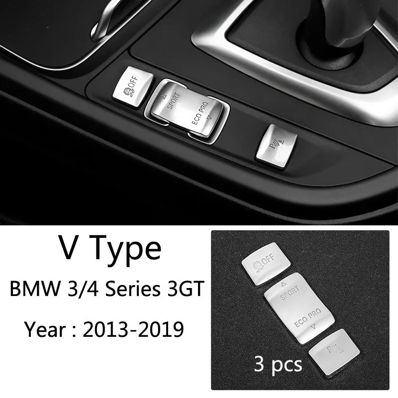 BMW 3/4 Series Centre Console / Gear-Shift Trim Sticker (Carbon-look)