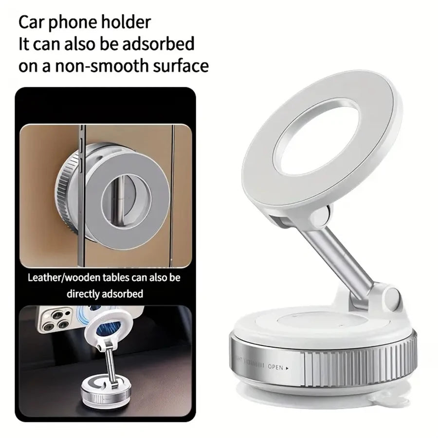 Magnetic Car Phone Holder with 360° Rotation & Foldable Design
