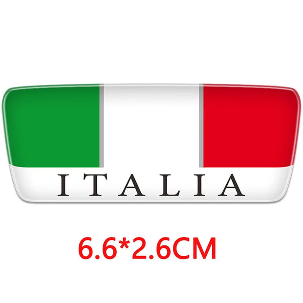 3D Reflective Italia Flag Sticker / Epoxy Resin Decal (Waterproof) – Motorcycles & Scooters