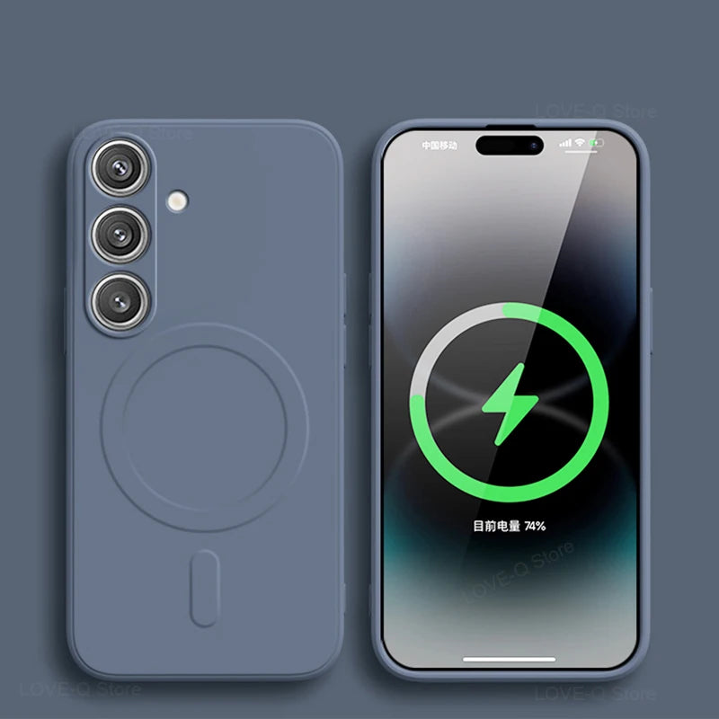 Magsafe Magnetic Case For Samsung Galaxy S23-S25 Soft Silicone Case