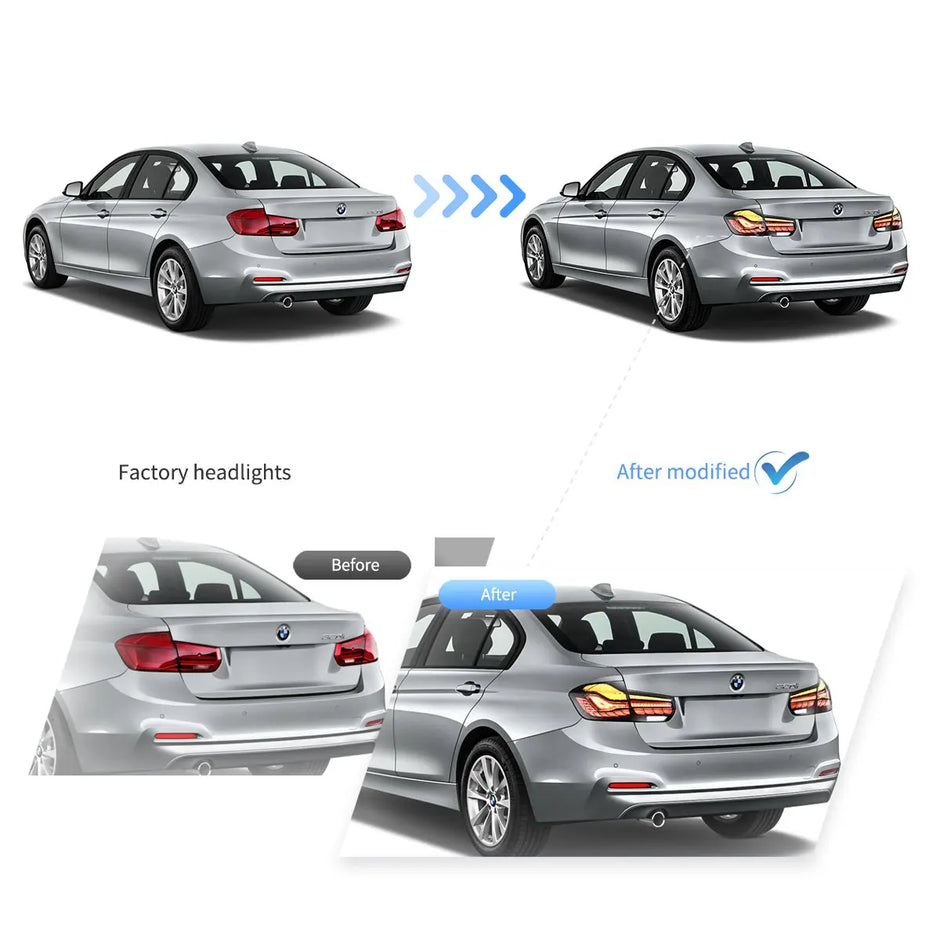 GTS-Style LED Tail Lights for BMW 3 Series F30 / F80 (2012–2019)