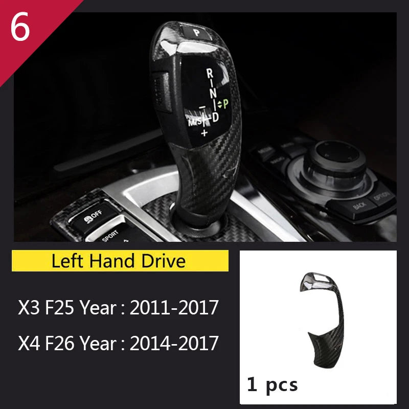 Carbon Fibre Interior Trim Sticker Set (Gearshift / AC / CD / Door Trim) – BMW X3 F25 / X4 F26