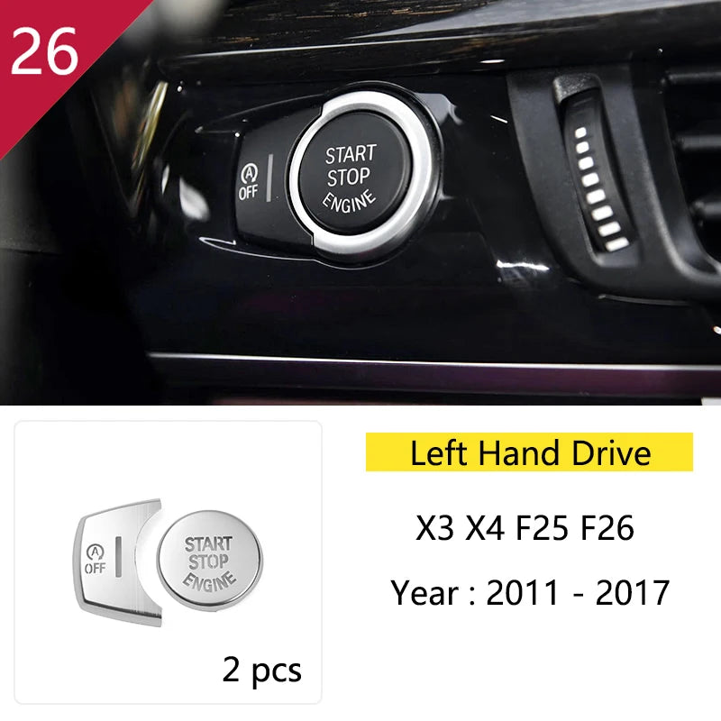 Carbon Fibre Interior Trim Sticker Set (Gearshift / AC / CD / Door Trim) – BMW X3 F25 / X4 F26