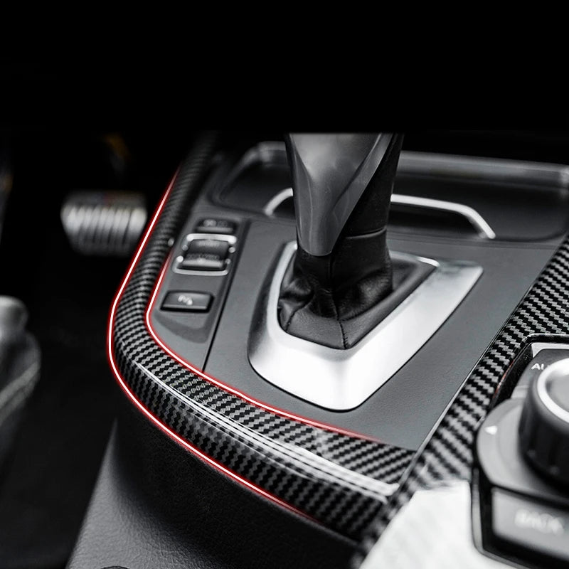 BMW 3/4 Series Centre Console / Gear-Shift Trim Sticker (Carbon-look)
