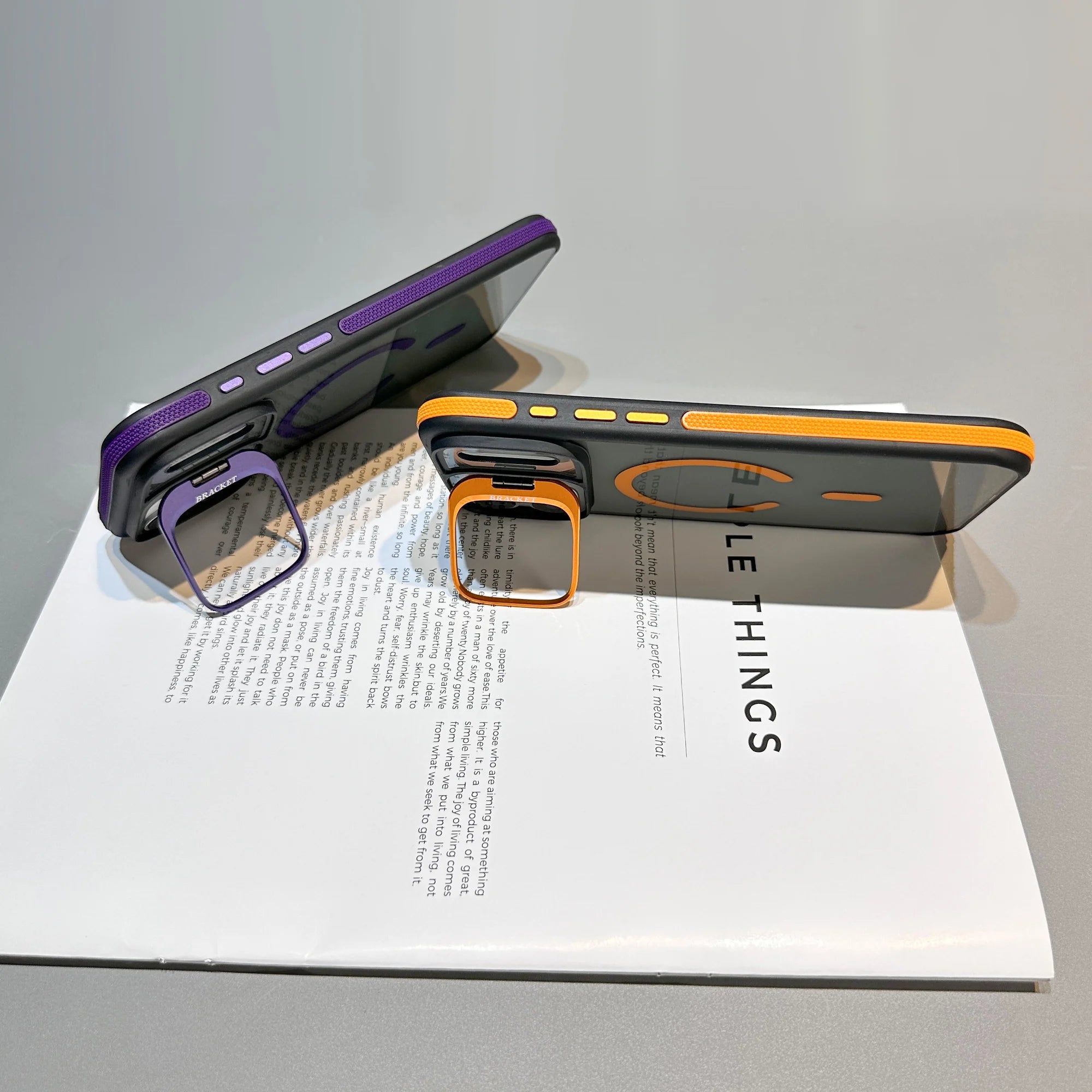 Luxury Transparent Magsafe Kickstand Phone Case For iPhone 11-17