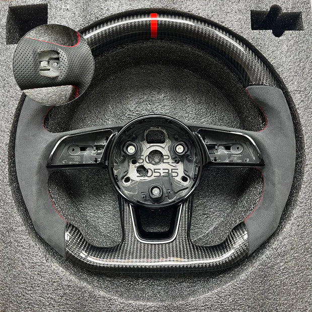 Real Carbon Fibre Steering Wheel – Customisable (Audi Fitment)