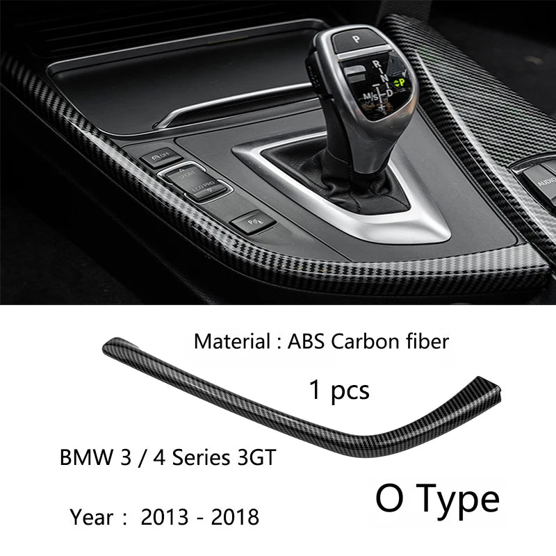 BMW 3/4 Series Centre Console / Gear-Shift Trim Sticker (Carbon-look)