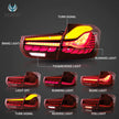 GTS-Style LED Tail Lights for BMW 3 Series F30 / F80 (2012–2019)