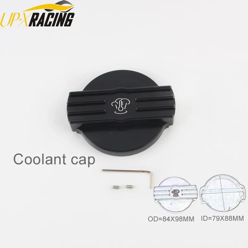 Aluminium Engine Bay Cap Covers (Oil + Coolant + Washer) – Red/Black