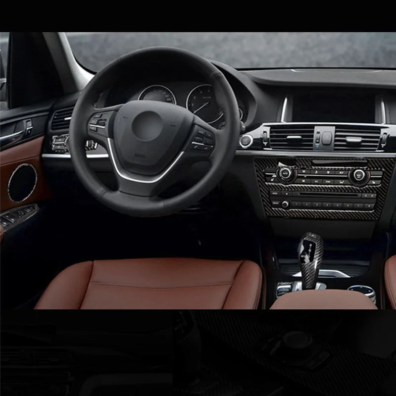 Carbon Fibre Interior Trim Sticker Set (Gearshift / AC / CD / Door Trim) – BMW X3 F25 / X4 F26